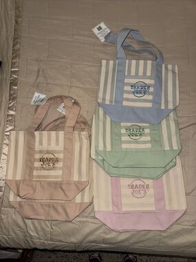 Trader Joe's Striped Canvas Tote